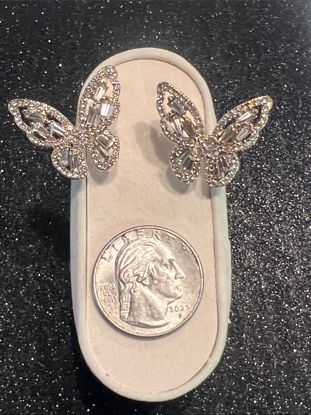Butterfly Crystal Stud statement Earrings